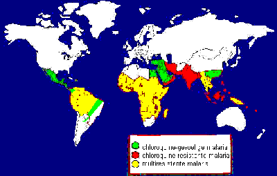 malaria kaart map wereld